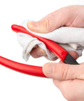 Cleaning 7 Inch Diagonal Cutting Pliers For Copper Aluminum And Soft Steel Wire With Induction Hardened Blades Heavy Duty Red Handle