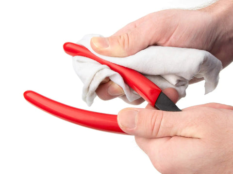 Cleaning 7 Inch Diagonal Cutting Pliers For Copper Aluminum And Soft Steel Wire With Induction Hardened Blades Heavy Duty Red Handle