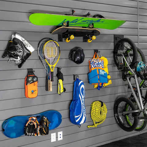 Stealth Sports Bundle Light Grey PVC Slatwall Panels Heavy Duty Retail Display Wall Storage Pro Level Setup Fit Out Your Garage Or Shop With Durable Recycled Vinyl And Slick Finish