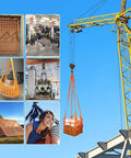 Heavy Duty Cargo Lifting Net With Tear Resistant Nylon Hoisting Sling for loading and unloading, shown with crane and items