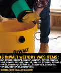 Worker installing DXVC6914 HEPA Cartridge Filter For 6 To 16 Gallon Wet And Dry Shop Vac Replacement Universal Fit For DXV Series
