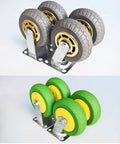 Heavy Duty Foldable Push Cart Platform Truck With 660 Lb Capacity 90 By 60 Cm Deck Metal Handle Fold Down Baffle Four Wide Green 5 Inch Wheels Ideal For Home Store Or Office Moves And Hauling, 4-wheel set