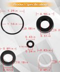 Product specifications for Beefed Up Seal Kit For 66DX And 6DX Pressure Washer Pumps with replacement seals and o-rings, various sizes visible.