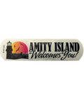 Jaws Fandages Collectible Fashion Bandages Set with 25 Sterile Latex Free Bandages featuring Amity Island artwork and lighthouse design