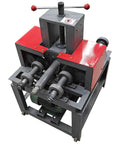 Heavy Duty 220V Single-Phase Electric Pipe Bender With Seven Die Sets For Round And Square Tubing, featuring metallic gears and sturdy frame.