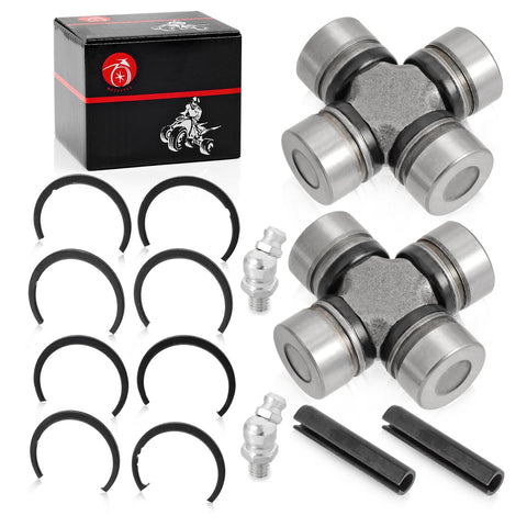 2X Front And Rear Driveshaft U Joint For Ranger RZR Scrambler Sportsman 300 325 330 425 400 500 570 700 EV 800 850 900 1000 Turbo General 1000 4 XP EPS with clips and pins