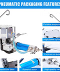 Heavy Duty Pneumatic Steel Strapping Machine With Automatic Tension Cutter For 19Mm Banding Steel Wood And Aluminum Profiles showing pneumatic features and components.