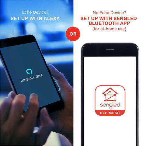 Alexa Compatible Color Changing Smart Bulbs 10 Pack With Auto Pairing E26 60W Equivalent 800 Lumens Bluetooth Mesh Lighting setup options