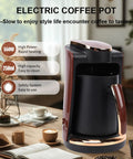 Turkish Coffee Maker Electric 550W Single Cup 250ml Brewer No Fuss Slow Brew For Rich Flavor At Home Quick Heating Coffee Machine