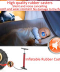 Heavy Duty Rubber Casters Set Of 4, Pneumatic Swivel Wheels That Roll Slick And Quiet, showcasing inflatable rubber casters.