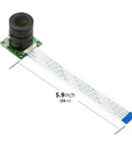 Raspberry Pi Camera Module With Interchangeable CS Mount Lens for Pi 5 4 3 3B Plus, 5MP OV5647, 1080P, with 5.9 inch ribbon cable