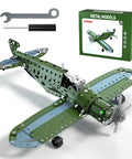 Hands-On DIY Model Airplane Kit With 285 Metal Parts, Fighter Jet STEM Building Project, Kid-Friendly Science Kit for ages 8-12