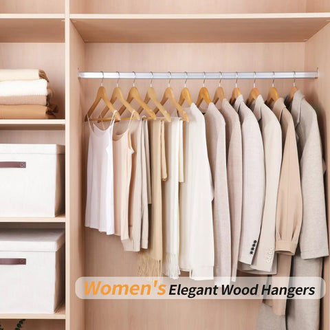 20 Pack Solid Wood Suit Hangers With Contoured Design To Keep Your Heavy Coats And Jackets In Perfect Shape Natural Finish Closet Game Changer That Makes Organizing Your Fit A Breeze And Keeps Your Wardrobe Looking Immaculate