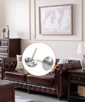 Premium Silver Upholstery Tacks 100 Piece Set 7/16 Inch Round Head Decorative Nails For Furniture Repair And Woodworking Projects on a couch.