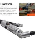 Pro Grade 1/4 Inch Air Angle Die Grinder With Built In Regulator And Variable Speed Throttle, ergonomic design for compact spaces.