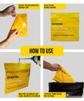 Disposable Yellow Dust Catcher Bags For Drilling 30 Pack Self Adhesive Dust Collector Bags usage steps and application