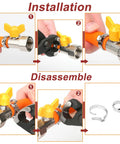 Step-by-step use of 600 Piece 22 Size Single Ear Crimp Hose Clamp Kit For Auto Projects And Home DIY, 304 Stainless Steel Pinch Clamps.