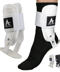 Rigid U Shaped Ankle Brace For Sprained Ankles Medium White Left Or Right Foot Fits Men 7 To 10 And Women 8 To 11 Lightweight EVA