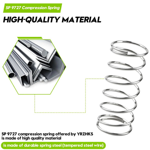 Side view of compression spring, 5/8 in OD, 1-1/2 in length, 0.041 in wire, tempered steel, silver; pack of 4