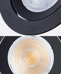 WKNHHL Recessed Lighting Housing Trim Kits Ultra Slim Led Embedded Downlight Black Aluminum Panel Ceiling Lights Round Ceiling Spotlight for Commercial Home,White Light_5W,Natur with two light settings.