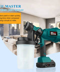 HVLP Electric Paint Sprayer Handheld With 1200ml Detachable Canister for ceilings, fences, cabinets, and decks in living room view