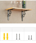 Heavy Duty L Shape Wall Mount Shelf Brackets With Screws Built Like A Tank Rock Solid Floating Shelf Support, 11.4 inch black iron bracket.