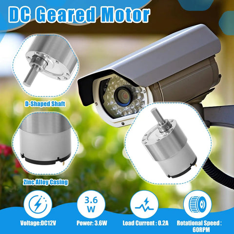 All In One 12V DC Geared Motor Kit With 60RPM High Torque JGB37 520 Motor And CCM6N PWM Speed Controller 6mm D Shaft