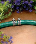 Five Pack Brass Garden Hose Connectors For Half Inch Hoses With Stainless Steel Clamps Hose Mender Kit connected in garden