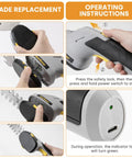 Instructions for using Cordless Hedge Trimmer And Grass Shear 2 In 1 Handheld Electric Tool With Rechargeable Battery shown.