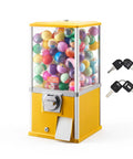 Candy Dispenser With 21 Inch Transparent Globe Holds 180 Balls, 25 Cent Coin Op for malls and parks with secure locks
