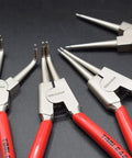 4 Piece Snap Ring Pliers Set Internal And External Circlip Pliers 13 Inches Heavy Duty Ring Remover Tool with straight and bent tips