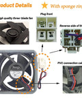 Upgraded OEM Refrigerator Evaporator Fan Motor For Compatible Models RF28HMEDBSR AA RF28HFEDTSR AA with wiring details