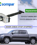 Door Check Stop Strap Front Driver Or Passenger Side Bolt On Fit For 2007 Through 2021 Toyota Tundra And Sequoia Replacement Electroplate Finish