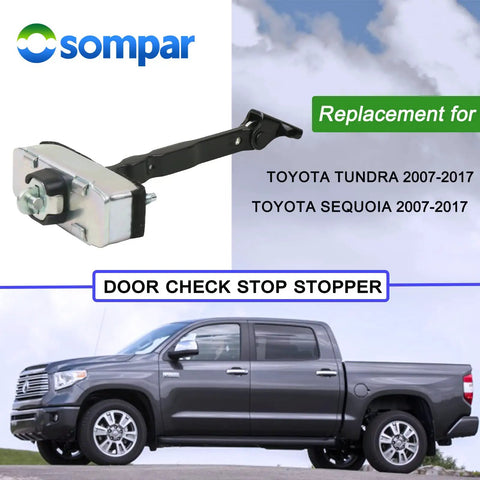 Door Check Stop Strap Front Driver Or Passenger Side Bolt On Fit For 2007 Through 2021 Toyota Tundra And Sequoia Replacement Electroplate Finish