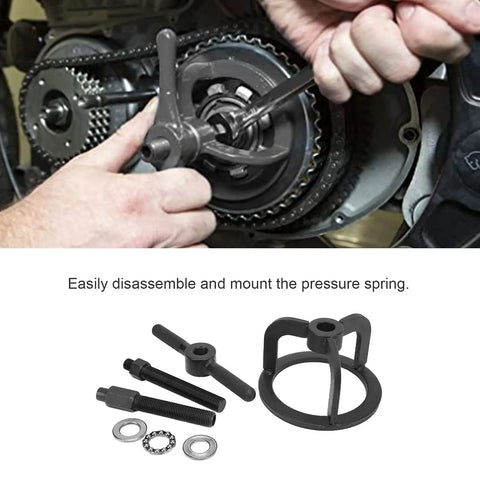 Clutch Spring Compressor Solid Steel Tool For Motorcycle Repair Replaces HD 38515A Removing And Installing Clutch Pressure Springs Direct OEM Replacement Motorcycle Repair Kit, used on motorcycle clutch assembly