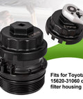 Cap Style Oil Filter Wrench Snug No Slip Fit 64mm With 14 Flutes For Toyota And Lexus Three Eighths Drive Cap Tool