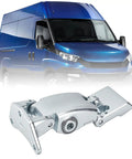 Heavy Duty Rear Door Hinge For Driver Side Crafted From Premium High Strength Steel Alloy with van backdrop.