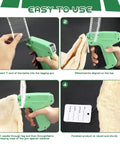 2506 Piece Clothing Tag Gun Kit With 6 Steel Needles 2000 White Barbs and 500 Clothing Labels in use for garment tagging