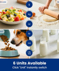 Home Chef Friendly Digital Kitchen Scale With 33 Lb Capacity usage examples: fruit bowl, baking dough, pet food, milk bottles