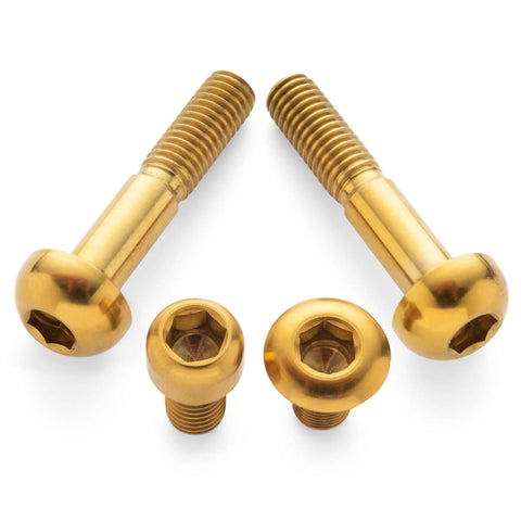 Gold Titanium Brake And Shift Lever Bolt Kit For SRAM Matchmaker Mountain Bike Ultra Lightweight Precision Machined Grade 5 Ti6Al4V Hardware