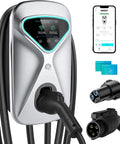 Fast Level 2 EV Charger 48 Amp 11.5kW 240V With NEMA 14-50 Plug 25ft J1772 Cable RFID Card Smart App WiFi UL ETL Certified EVSE