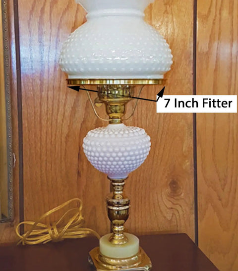 Green Over White Opal Cased Glass 7 Inch Fitter Student Style Lamp Shade For Vintage Lamps Soft Opal Glow Durable Glass Shade