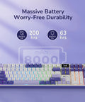 Premium Compact Wireless Mechanical Keyboard Equipped With Bright TFT Screen And Responsive Metal Dial for quick media tweaks and battery stats.