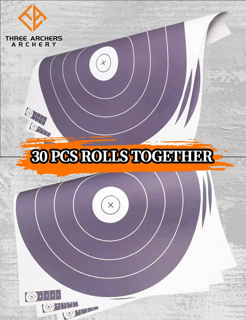 30 Pack Archery Targets 40cm NFAA Standard 5 Ring Single Spot Paper Targets For Training And Competition No Glare Wood Free Print Archery Practice For Indoor And Outdoor Use