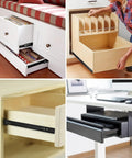 Kitchen cabinets with 22 Inch Full Extension Ball Bearing Drawer Slides with Soft Close Side Mount for smooth, quiet operation.