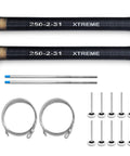 Beefed Up Heavy Duty 2 Inch Garage Door Torsion Spring Kit For Left And Right Winding With Replacement Set Includes 7 Foot Cable 10 Roller Wheels And 2 Winding Bars 0.250 By 2 Inch By 31 Inch Hardware Upgrade For Home Garage