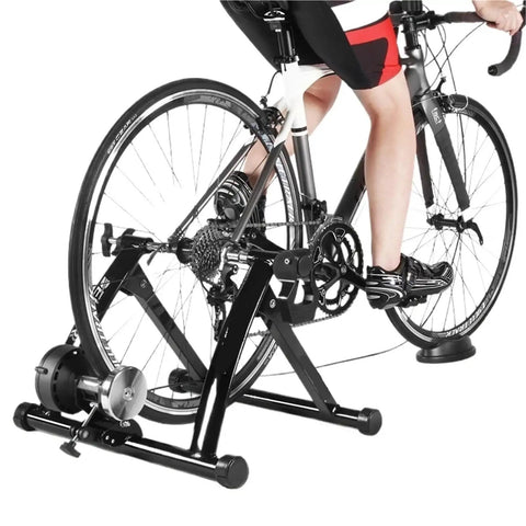 Indoor Bike Trainer With Six Magnetic Resistance Levels For Home Gym Training Setup Fits 26 To 29 Inch Wheel Size