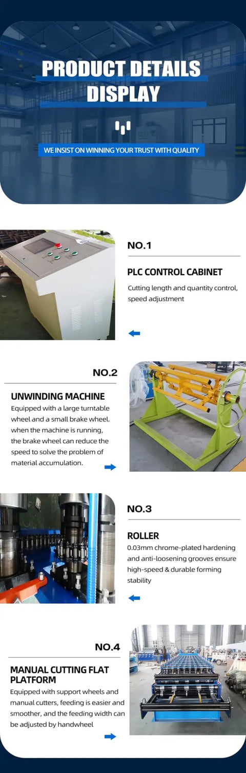Industrial Grade Rock Solid Roof Sheet Forming Machine For Color Steel Panels And Galvanized Metal Roll Forming Equipment control cabinet