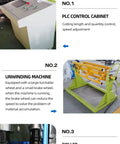 Heavy Duty Hydraulic Pump Station Roof Forming Machine For Steel Panels Rock Solid Cold Roll Forming System PLC control cabinet setup in workshop.