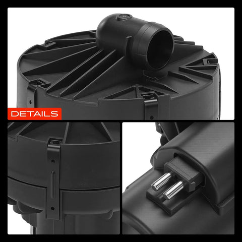 Drop In Replacement Direct Fit Secondary Air Injection Smog Pump For Mercedes-Benz Vehicles, close-up of connectors and design.